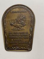 Oude reclameplaat dun koper. Cockfighting Associaton 1843, Ophalen, Koper