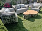 SUPER MOOIE EXCLUSIEVE LOUNGESET MET WATERAFSTOTENDE STOF, Veranda, Nieuw, Ophalen of Verzenden