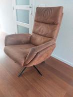Draai fauteuil bruin/camel - draaistoel, Huis en Inrichting, Fauteuils, Ophalen, Gebruikt
