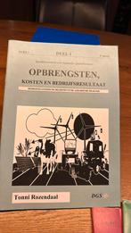 Tonni Rozendaal - Opbrengsten, kosten en bedrijfsresultaat, Ophalen of Verzenden, Zo goed als nieuw, Tonni Rozendaal, Nederlands