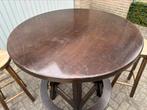 Stamtafel/bartafel cafe met 4 krukken, Huis en Inrichting, Tafels | Statafels, Ophalen, Gebruikt, Nvt, Nvt