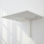 NORBERG Klaptafel Wandmontage Wit 74x60cm, Ophalen, 50 tot 100 cm, 50 tot 100 cm, Zo goed als nieuw