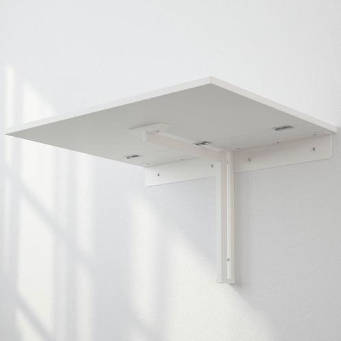NORBERG Klaptafel Wandmontage Wit 74x60cm, Huis en Inrichting, Tafelonderdelen, Zo goed als nieuw, Tafelblad, 50 tot 100 cm, 50 tot 100 cm