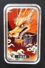 Scottsdale 1 oz zilver gekleurde dragon bar Kuángyǐng (2025), Verzenden, Zilver