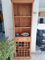 Geloogd grenen wijnkast - 180x54cm - Goede staat, Ophalen, Gebruikt, Met deur(en), 50 tot 100 cm