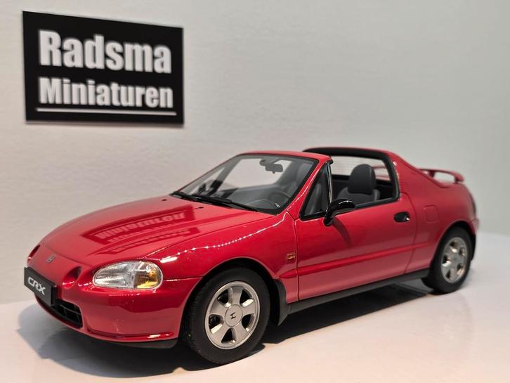 Honda CR-X Delsol - Rood 1992-1998 - 1:18 Ottomobile, Hobby en Vrije tijd, Modelauto's | 1:18, Nieuw, Auto, OttOMobile, Ophalen of Verzenden