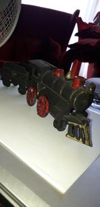 Gietijzeren locomotief met kolen wagon, Antiek en Kunst, Ophalen of Verzenden