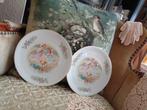 2 Brocante Bordjes Religie ** Mimosa **, Ophalen of Verzenden