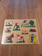 Houten Eichhorn puzzel boerderij, Kinderen en Baby's, Speelgoed | Kinderpuzzels, Ophalen of Verzenden, 10 tot 50 stukjes, Zo goed als nieuw