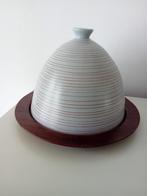Keramieken kaasstolp met teakhouten plateau van Deens Design, Keramiek, Overige typen, Ophalen of Verzenden, Zo goed als nieuw