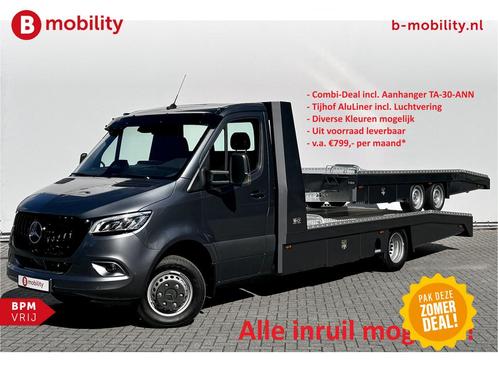 Mercedes-Benz Sprinter 519 CDI Tijhof AluLiner + Aanhanger L, Auto's, Bestelauto's, Bedrijf, Te koop, Adaptive Cruise Control