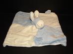 NOUKIES EZEL PACO KNUFFELDOEKJE BLAUW/WIT MET IN HET MIDDEN, Kinderen en Baby's, Speelgoed | Knuffels en Pluche, Ophalen of Verzenden