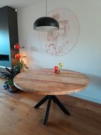 Mangohouten Eettafel - 140cm Diameter, Huis en Inrichting, Ophalen, Rond, Zo goed als nieuw, 100 tot 150 cm