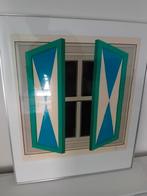 Thijs overmans - ets/grafiek raam met vensterluiken, Antiek en Kunst, Ophalen of Verzenden