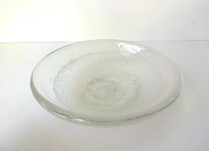 Glazen schaal helder luchtbellen van der Marel Avalon 3142-s, Antiek en Kunst, Antiek | Glas en Kristal, Ophalen of Verzenden