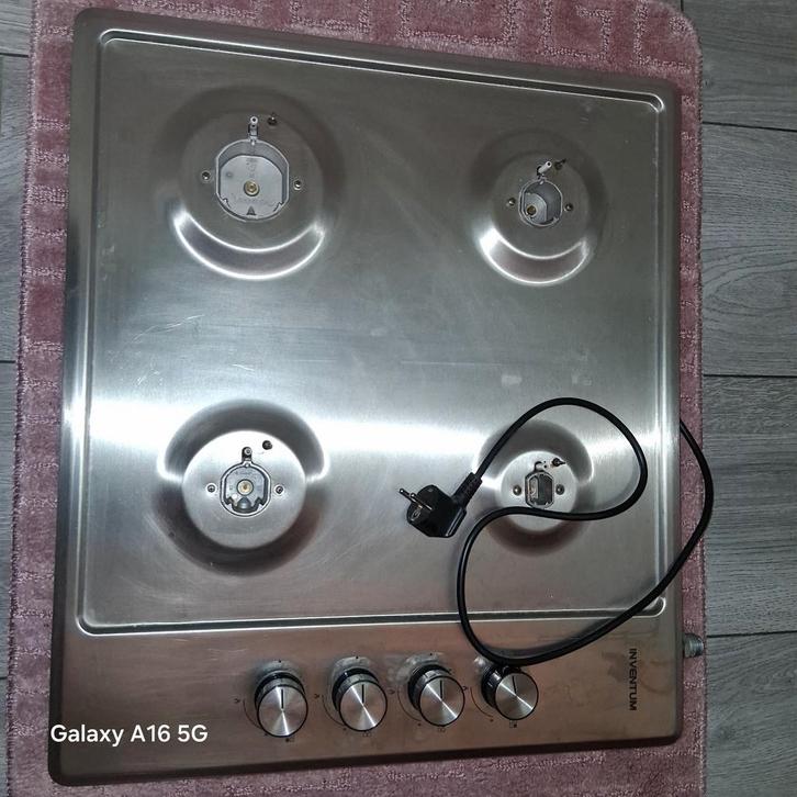 Inbouw gaskookplaat - 4 pits, Witgoed en Apparatuur, Kookplaten, Gebruikt, Inbouw, Gas, 4 kookzones, Ophalen of Verzenden