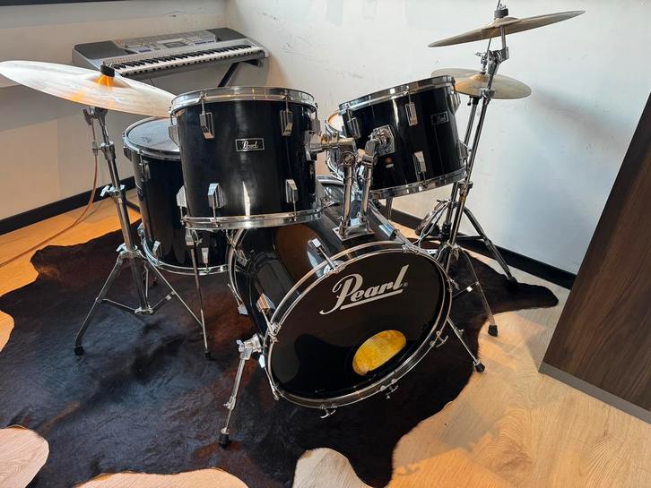 Pearl Export drumstel + Istanbul Agop Xist bekkens en hi hat, Muziek en Instrumenten, Drumstellen en Slagwerk, Gebruikt, Pearl