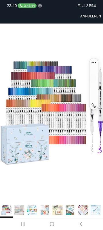 Brush acryl markers ohuhu 160 stuks beschikbaar voor biedingen