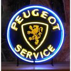Peugeot Service neon - nieuw - bij Bennies Fifties, Ophalen, Nieuw, Lichtbak of (neon) lamp
