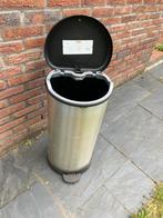 RVS Prullenbak met Pedaal - 30-40 Liter, Gebruikt, Met pedaal, 50 tot 75 cm, Ophalen of Verzenden