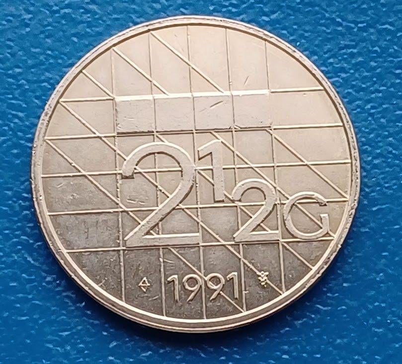 2½ gulden 1991 - Beatrix, Postzegels en Munten, Munten | Nederland, Verzenden, Koningin Beatrix, 2½ gulden, Losse munt
