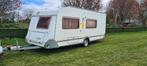 Knaus Sudwind 500 met stapelbed en voortent bj 2003, Caravans en Kamperen, Schokbreker, Dwars-stapelbed, Treinzit, Particulier