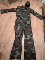 Leger overall + helm carnaval, Carnaval, Overige maten, Ophalen of Verzenden, Kleding