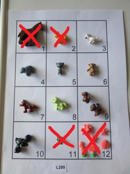 L299 LEGO DIEREN VEULEN (KLASSIEK) HOND KAT ZEEPAARD SCHELP, Kinderen en Baby's, Speelgoed | Duplo en Lego, Gebruikt, Lego, Losse stenen