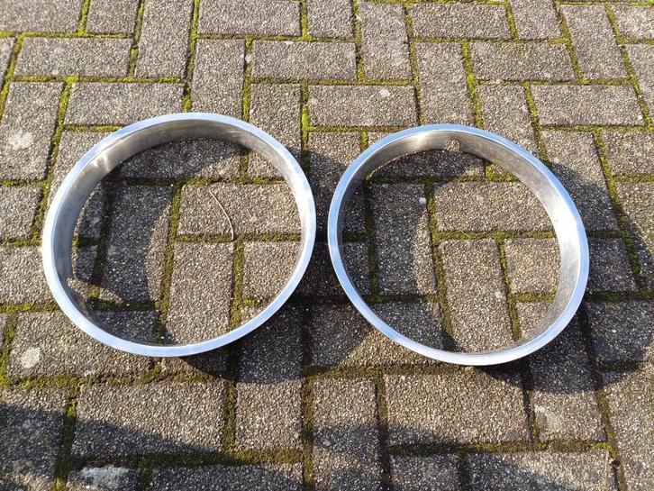 2x volkswagen Kever sierringen Chrome gebruikt, Auto diversen, Wieldoppen, Gebruikt, Ophalen of Verzenden