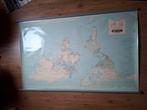 Grote wereldkaart wandkaart op rolstok 155x100cm, Ophalen of Verzenden, 1800 tot 2000, Wereld, Landkaart