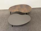 Toffe HPL salontafel set roest & antraciet, 100 tot 150 cm, Rond, Zo goed als nieuw, Info@betaalbaar-design.nl