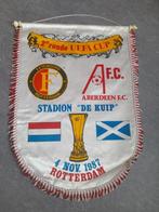 Wedstrijdvaan Feyenoord - Aberdeen 1987, Ophalen of Verzenden, Zo goed als nieuw, Feyenoord, Vaantje of Sjaal