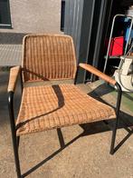 Rotan Stoel met Metalen Frame, Huis en Inrichting, Ophalen, Gebruikt, Bruin, Metaal