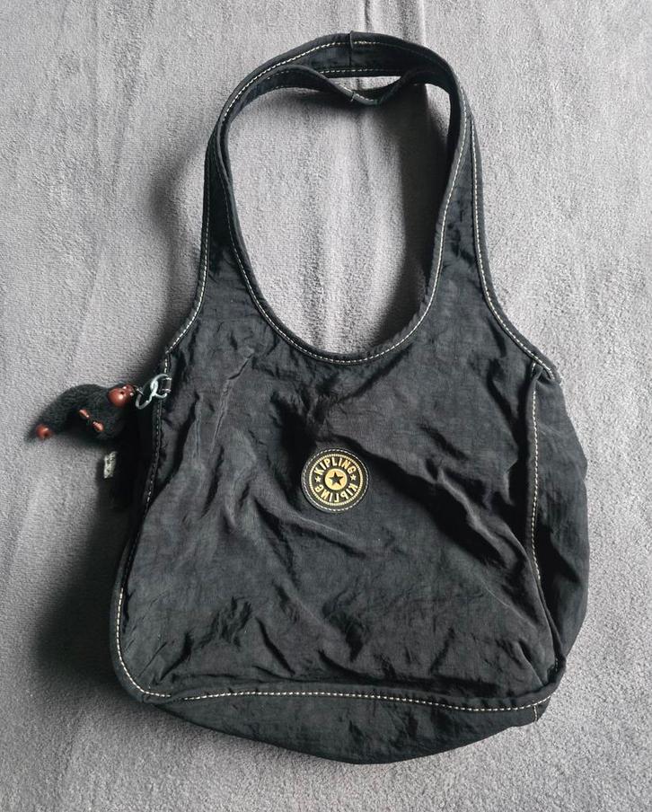 Kipling schoudertas , zwart, Sieraden, Tassen en Uiterlijk, Tassen | Damestassen, Zo goed als nieuw, Schoudertasje, Zwart, Ophalen of Verzenden