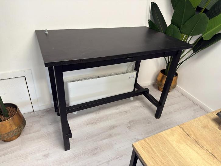 Eetkamertafel hoog zwart Ikea, Huis en Inrichting, Tafels | Eettafels, Gebruikt, 50 tot 100 cm, 100 tot 150 cm, Vijf personen of meer