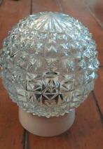 Vintage bol plafondlamp, Gebruikt, Jaren 30 50, Ophalen of Verzenden, Glas