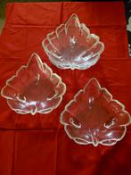 Set van 4 bladvormige glazen schalen, Ophalen, Gebruikt