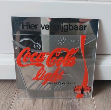 Coca-Cola Reclamebord spiegelglas beschikbaar voor biedingen