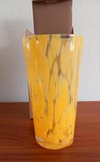 Firm Living Casca vaas  geel, Huis en Inrichting, Woonaccessoires | Vazen, Geel, Nieuw, Ophalen of Verzenden, Glas