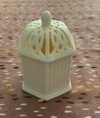 Witte decoratieve kandelaar/sierpotje, Overige materialen, Wit, Ophalen of Verzenden, Zo goed als nieuw