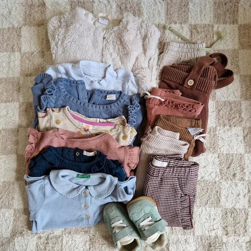 Herfst/winter bundel maat 74/80 meisje incl jas en schoenen, Kinderen en Baby's, Babykleding | Maat 74, Gebruikt, Meisje, Jasje