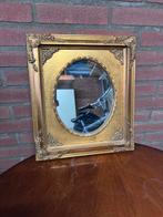 Leuk klein goudkleurig spiegeltje met sierlijke lijst, Antiek en Kunst, Ophalen, Minder dan 50 cm