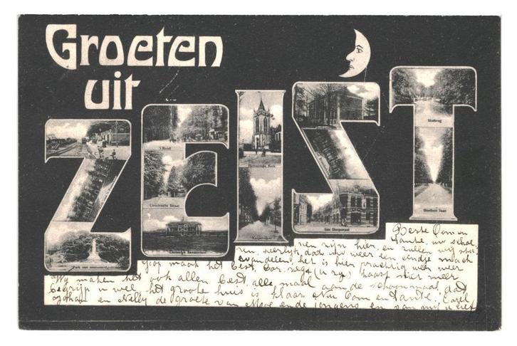 981484 Groeten uit Zeist 1906 Gelopen met zegel, Verzamelen, Ansichtkaarten | Nederland, Gelopen, Utrecht, Voor 1920, Ophalen of Verzenden