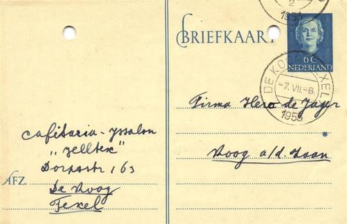 Cafetaria IJssalon Jelltex, De Koog, Texel - 07.1953 - brief, Postzegels en Munten, Brieven en Enveloppen | Nederland, Briefkaart