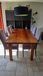 Eettafel/eethoek met 6 stoelen 220 x 100, Huis en Inrichting, Complete eetkamers, Ophalen, Gebruikt, Modern, 6 tot 8 stoelen