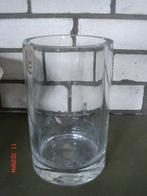 zware glazen cilinder vaas, Huis en Inrichting, Ophalen of Verzenden, Overige kleuren, Glas, Minder dan 50 cm