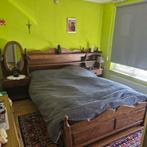 Eiken bed 160x200 cm compleet, Ophalen, Gebruikt, Bruin, Klassiek