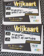 2 vrijkaarten/ bioscoopkaarten Miyazaki: spirit of nature, Tickets en Kaartjes, Twee personen, Vrijkaartje specifieke film