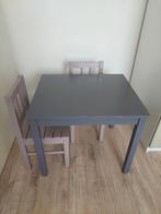 Kindertafel met 2 stoeltjes, Kinderen en Baby's, Kinderkamer | Tafels en Stoelen, Ophalen, Gebruikt, Tafel(s) en Stoel(en)