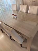 Stijlvolle eettafel te koop, Huis en Inrichting, Tafels | Eettafels, Ophalen, Gebruikt, Glas, 200 cm of meer